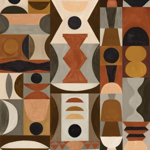 MURAL CASAMANCE Modelage 75564180 L'Atelier retro abstrakcja geometria