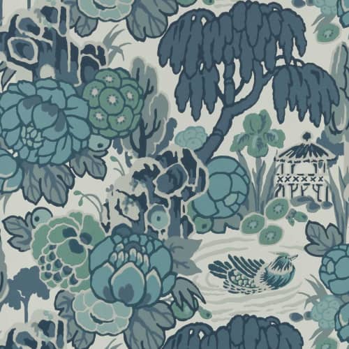 Tapeta 1838 Wallcoverings V&A Mandarin Garden 2311-169-01 kwiaty rośliny