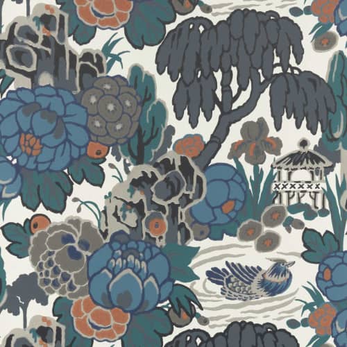 Tapeta 1838 Wallcoverings V&A Mandarin Garden 2311-169-03 kwiaty rośliny