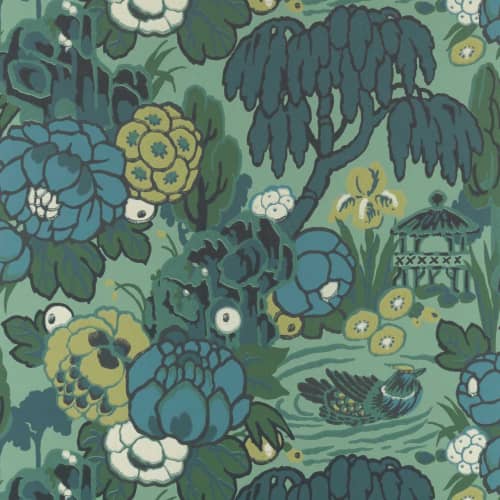 Tapeta 1838 Wallcoverings V&A Mandarin Garden 2311-169-04 kwiaty rośliny