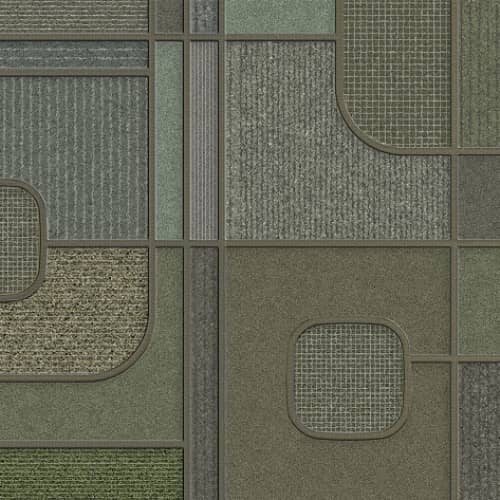 MURAL SKINWALL Grid geometria modernizm zieleń 762B