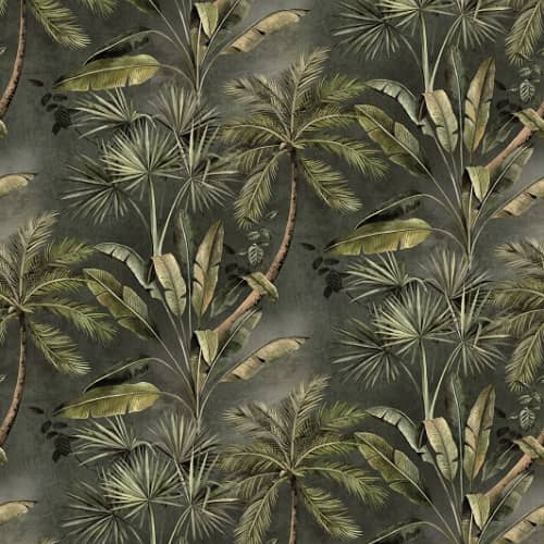 Mural tropikalny las zielone liście paslyDecoprint Blooming BLD22782