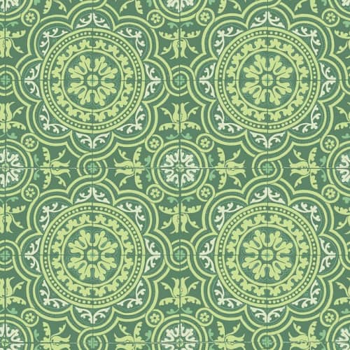 Tapeta kolorowe płytki zieleń Piccadilly Cole&son Seville 117/8023