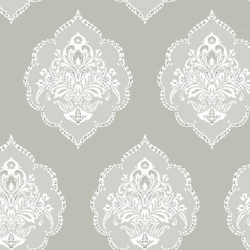 Tapeta ornament damask medaliony York Damask DM4984