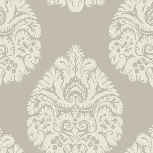 Tapeta klasyka damask perłowy beż York Wallcoverings Ronald Redding 24 Karat KT2142