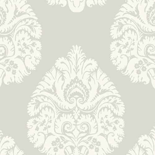 Tapeta klasyka damask szarość York Wallcoverings Ronald Redding 24 Karat KT2145