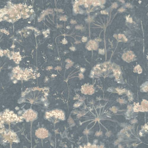 Tapeta York Candice Olson Botanical Dreams NA0543 kwiaty ciemnoniebieski