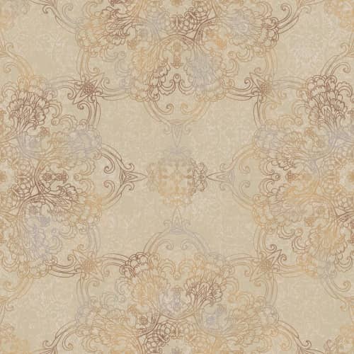 Tapeta Prestige Shiraz damask metalizowany złoto SR28503