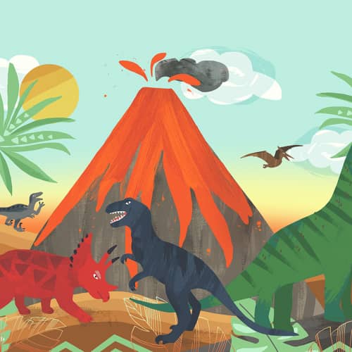 Mural dla dzieci dinozaury Wallquest  Playdate Adventure FA42800M
