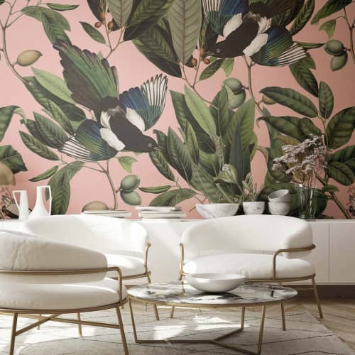 Mural WallColors Magpie Pink
