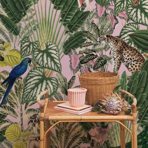 Mural WallColors Pink Jungle