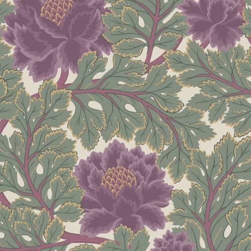 Tapeta Cole&Son Pearwood Aurora 116/1001 kwiaty zielony