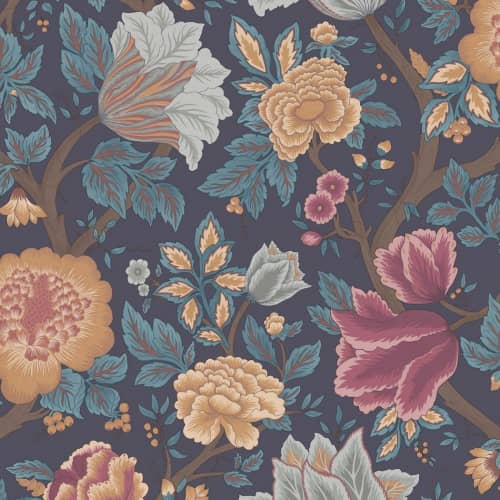 Tapeta Cole&Son Pearwood Midsummer Bloom 116/4014 kwiaty czarny