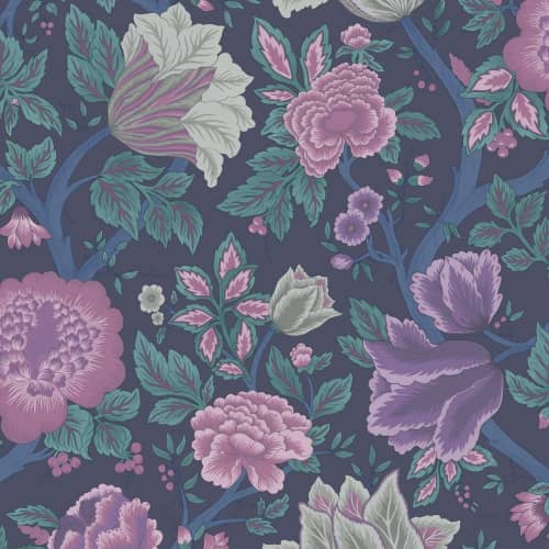 Tapeta Cole&Son Pearwood Midsummer Bloom 116/4015 kwiaty fioletowy