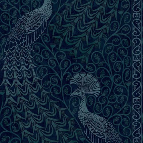 Tapeta Cole&Son Pearwood Pavo Parade116/8028 pawie turkusowy