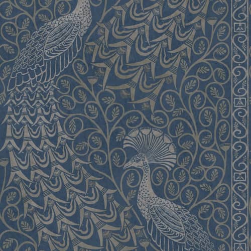 Tapeta Cole&Son Pearwood Pavo Parade116/8029 pawie niebieski