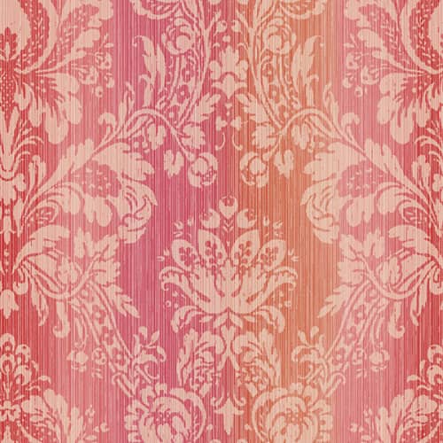 Tapeta WQ Charleston Home JB50801 damask pomarańczowy różowy faktura